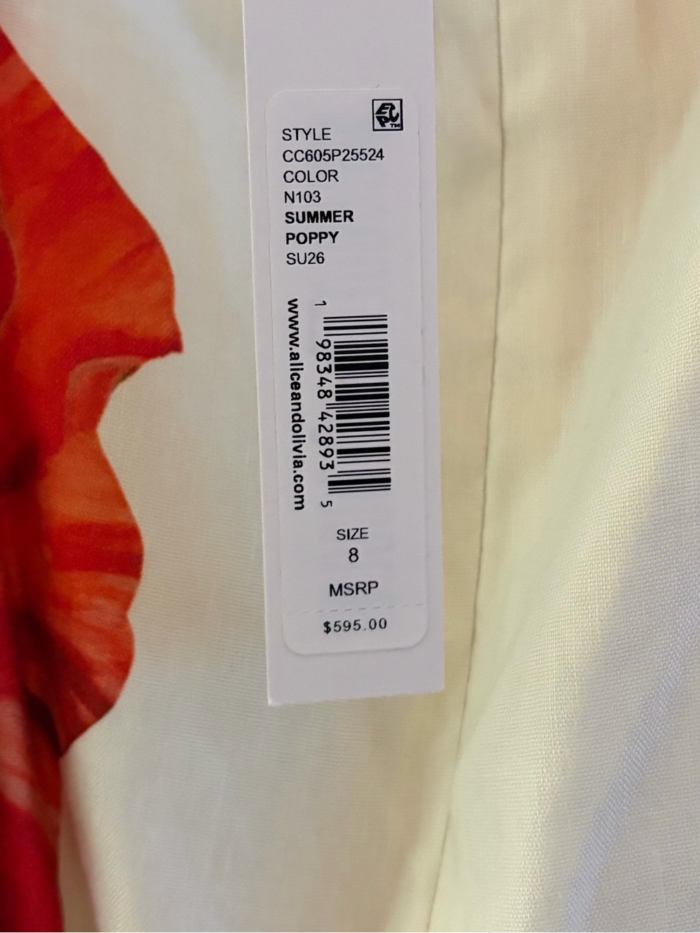 MALLORY HALTER NECK FRINGE HEM MIDI DRESS in summer poppy - Picture 5 of 7